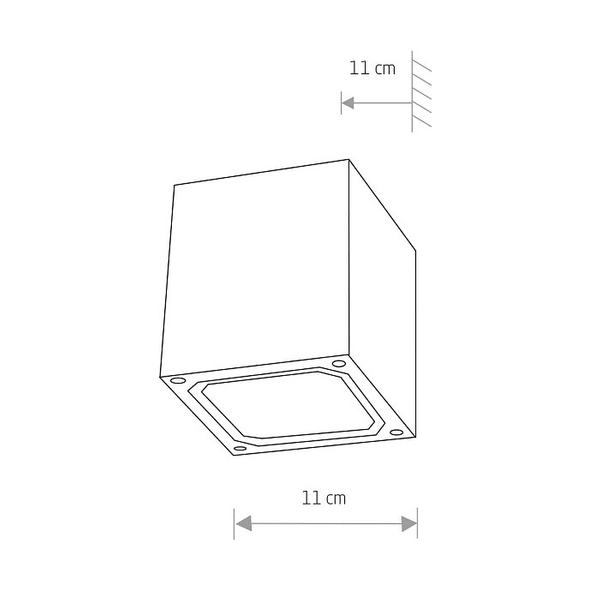 Kinkiet zewnętrzny KHUMBU 4443 kostka grafitowa IP44 outdoor