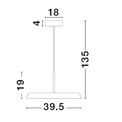 Metalowa lampa wisząca FOVENTO LE45443 LED 27W 3000K metalowa biała