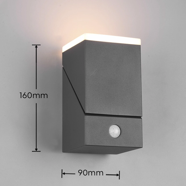 Zewnętrzny kinkiet ścienny HADOR DL142270669 LED 7W 3000K IP54 antracyt