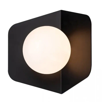 Kuchenna naścienna lampa 20348-L kula okrągła czarna biała