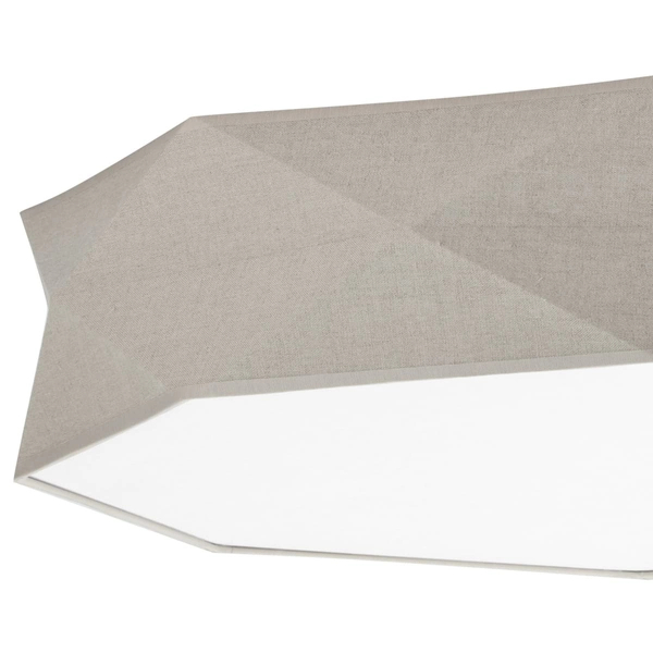 Lniany plafon ekologiczny Kantoor 6196 TK Lighting geometryczny szary beżowy
