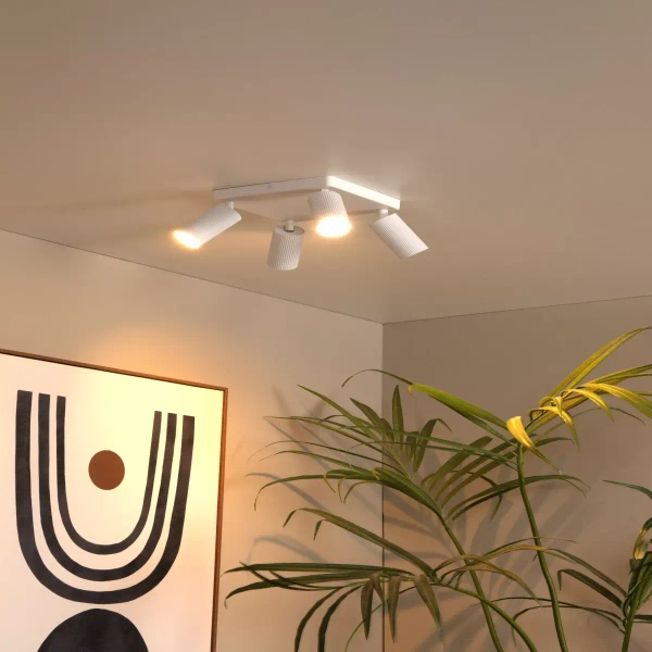 Wielopunktowa lampa sufitowa CLUBS 09939/14/31 Lucide tubki biały