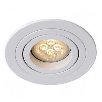 Podtynkowe oczko okrągłe Tube 22954/01/31 biały wpust do sypialni