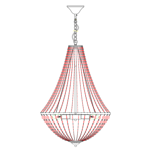 Glamour żyrandol wiszący Granso 107028 lampa nad łóżko czarna