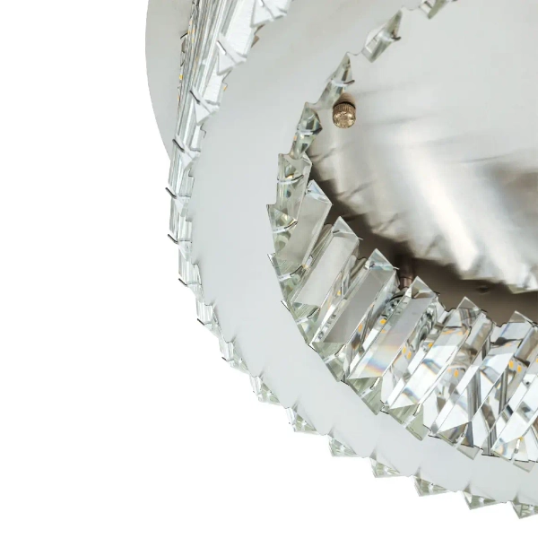 Sufitowa lampa do sypialni LUXORA 11708 LED 20W 3000K crystals nikiel