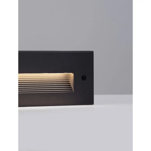 Ścienna lampa zewnętrzna wpustowa CENDILO LE75317 LED 5W 3000K IP65 czarna