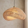 Rattanowy klosz do lampy wiszącej Misra 109203 boho japandi beżowy