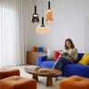 Wisząca lampa loftowa BUENO czarna 31-50441 1xGx53 szklana nad wyspę