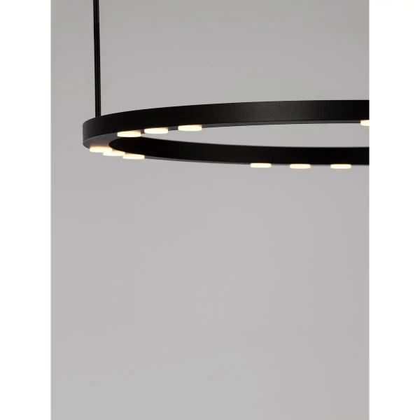 Lampa wisząca do salonu CARENSO LE45406 LED 34W 3000K ring czarny