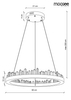 Lampa wisząca Nenufar MSE010100125 glamour kryształowa złota