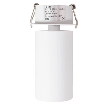 Lampa wpustowa tubka HALO H0124 Maxlight LED 7W 3000K sypialniana biały czarny