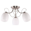 Potrójna sufitowa lampa Amba 33-78025 do jadalni szklana biała chrom