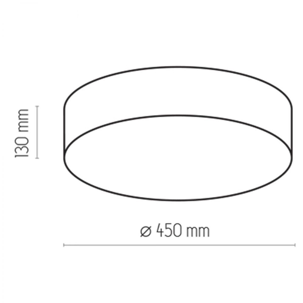 Okrągła lampa sufitowa Rondo 4430 TK Lighting z tkaniny beżowa