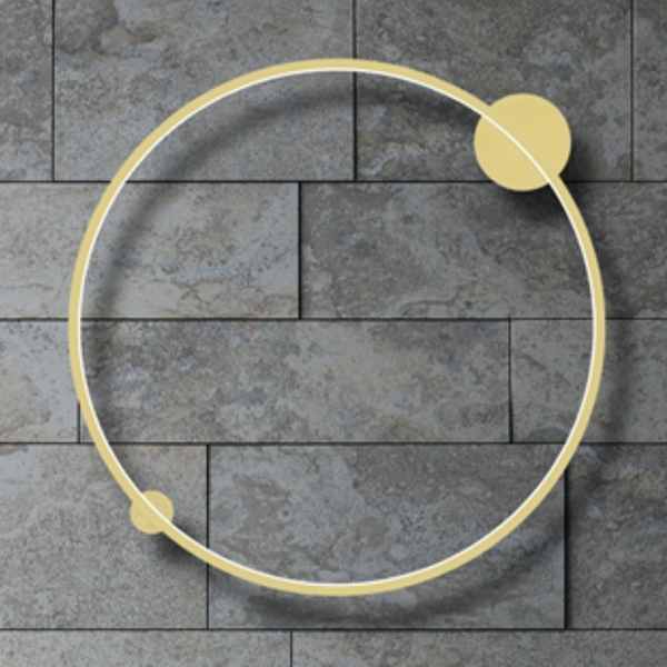 Okrągła lampa sufitowa Saturno ML8861 Milagro LED 46W 4000K ring IP44 złoty