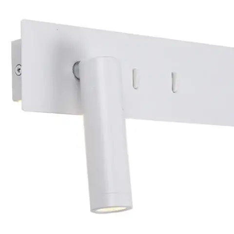 Hotelowa ścienna lampa H52 LED 3W+10W 3000K do sypialni nad stolik biały
