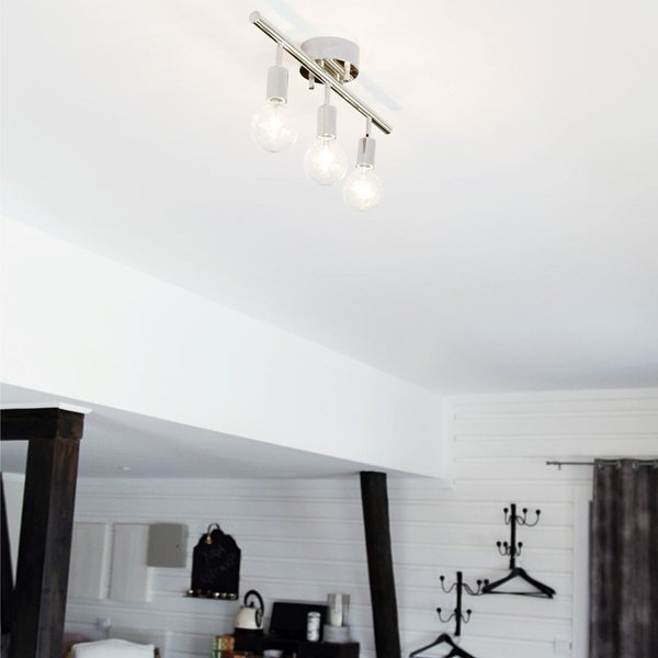 3-punktowa lampa sufitowa Row natynkowa do kuchni chrom