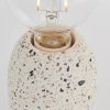 Skandynawska lampa stołowa Terrazzo 78181 lastrykowa biała