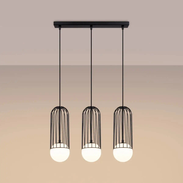 Lampa zwis na belce Brina SL.1334 Sollux kule nieregularna czarna