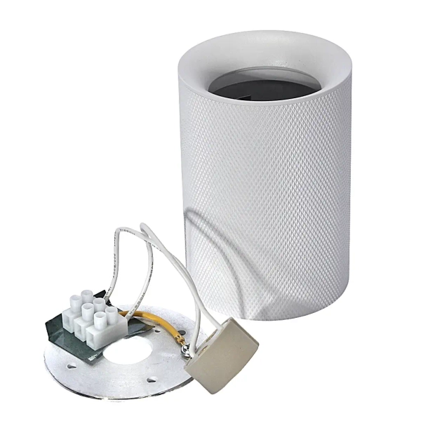 Sufitowa lampa downlight 1381 tuba do salonu metalowa biała