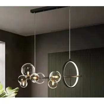 Szklana wisząca lampa DURINGO CGDURINGO90BK LED 18W 3000K kule czarny