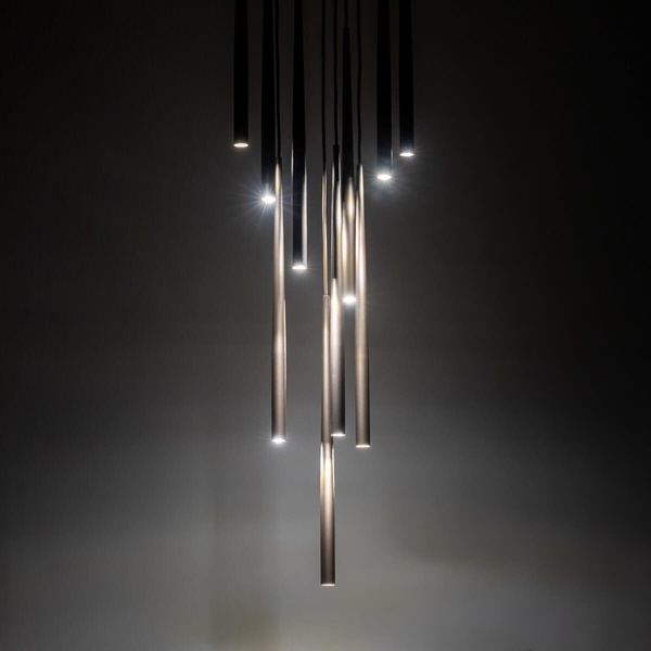Kaskadowa lampa zwisająca Piano 10110 sople do salonu brązowa