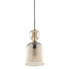 Szklana wisząca lampa Sophia Cognac 11039 ryflowana brązowy