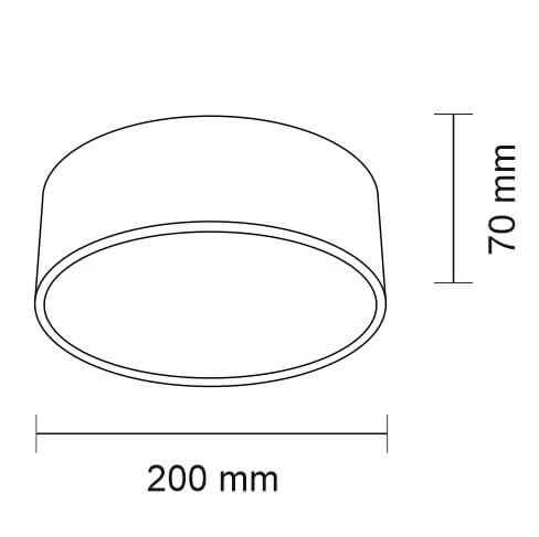 LAMPA sufitowa ZAMA 8062 Shilo okrągła OPRAWA do łazienki IP44 czarna