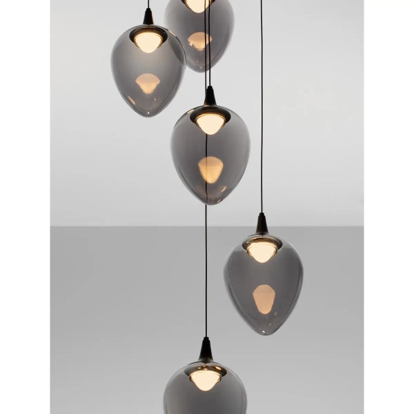 Nowoczesna sufitowa lampa VAZENDO LE45117 LED 30W 3000K czarny szary