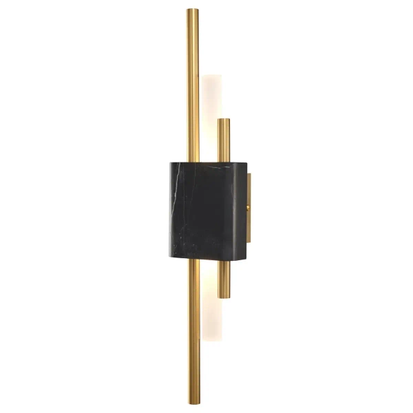 Modernistyczny kinkiet ELLIE ST-7007W-BLACK Step LED 5W 3000K marmur złoty czarny