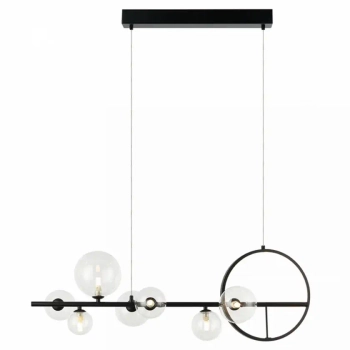 Modernistyczna wisząca lampa 22063 LED 14W 3000K kule ring czarny