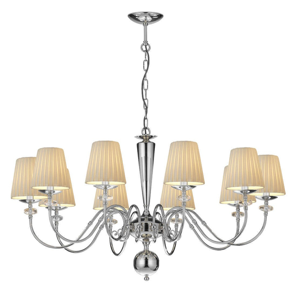 Salonowy żyrandol LILOSA 256 AMPLEX abażurowy chrom