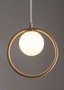 Wisząca lampa złota Ring do przedpokoju metalowy pierścień