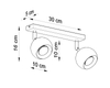 LAMPA sufitowa SL.0438 metalowa OPRAWA listwa SPOT regulowane kule balls biale