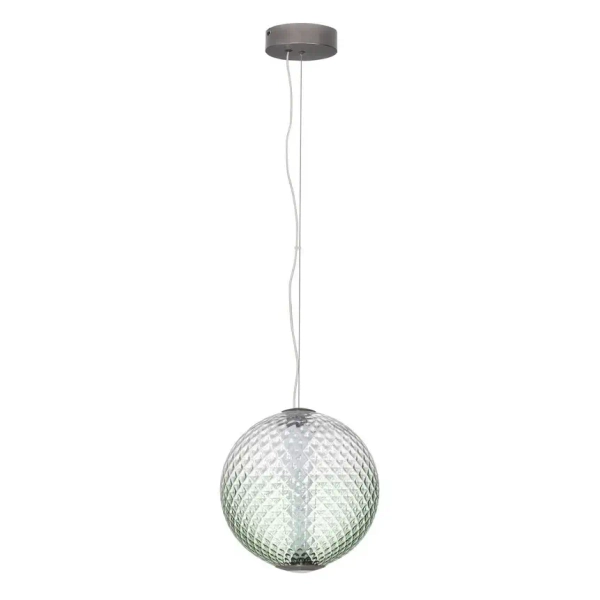 Szklana lampa wisząca nad stół CORVELA LE45175 LED 20W 3000K szara zielona