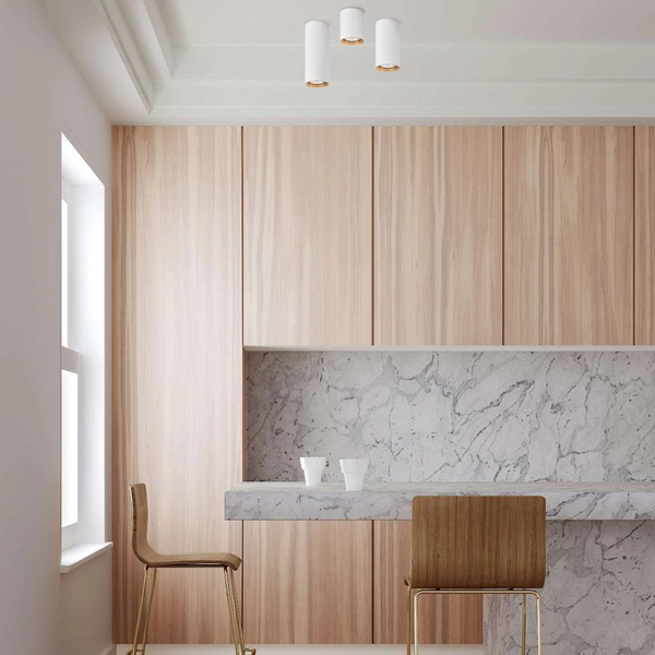 Spot LAMPA sufitowa MANACOR LP-232/1D - 130 WH/GOLD Light Prestige natynkowa OPRAWA downlight tuba biała złota