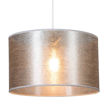 Wisząca lampa NEVOA 154930104 abażurowa okrągły zwis loftowy srebrny