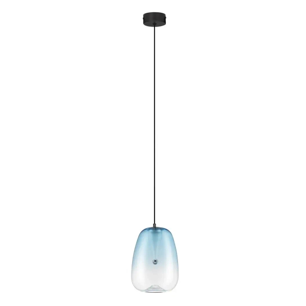 Lampa wisząca szklana JAREVIA LE45124 LED 3W 3000K nad wyspę niebieska