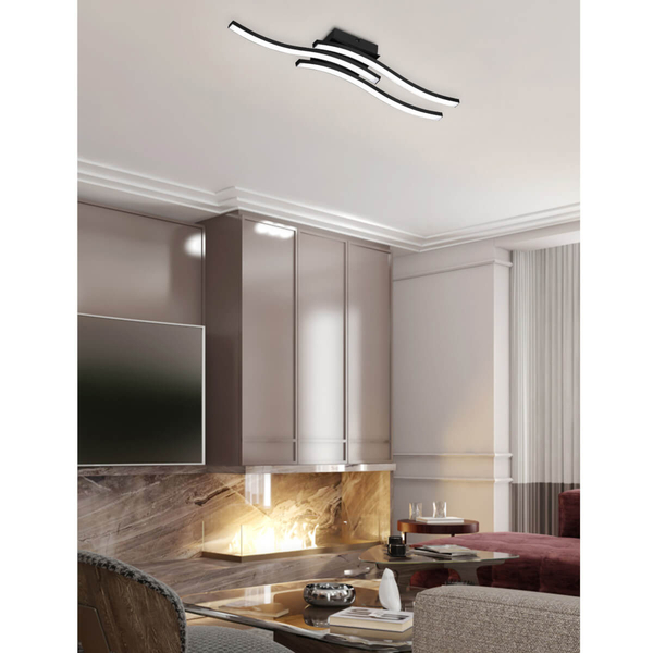 Przysufitowe listwy czarne NORVE DL132-62473 plafon LED 5W 3000K