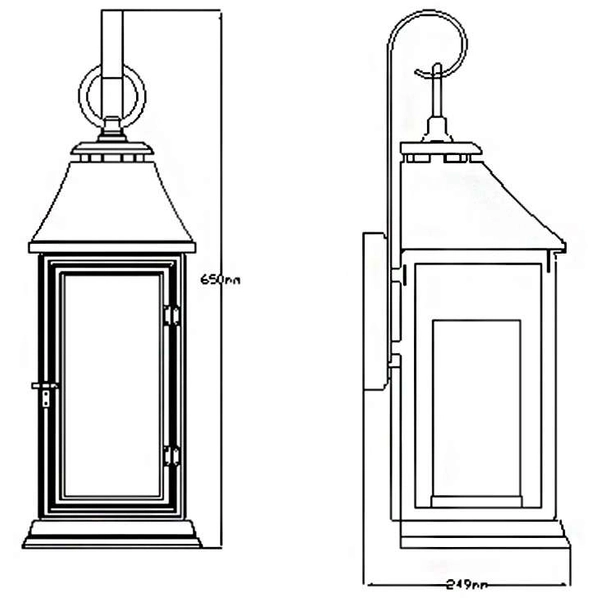 Zewnętrzna LAMPA ścienna Shepherd FE-SHEPHERD-2L Elstead FEISS elewacyjna OPRAWA ścienna outdoor IP44 cynk przezroczysta