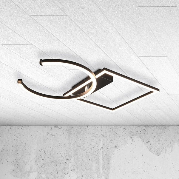 Regulowana LAMPA sufitowa PIVOT R62162132 RL Light metalowa OPRAWA plafon LED 23W 3000K pierścień ruchomy plafoniera czarna mat