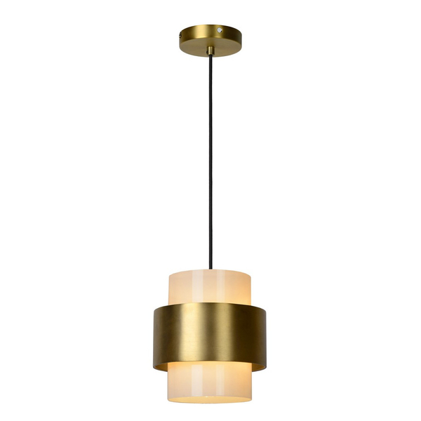 LAMPA wisząca FIRMIN 45497/20/02 Lucide szklana OPRAWA zwis tuba złoty opal