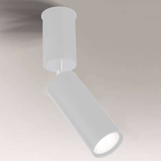 Spot LAMPA sufitowa SHIMA 7206 Shilo metalowa tuba OPRAWA do łazienki okrągła biała