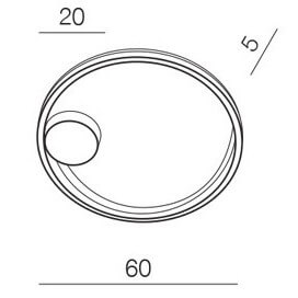 Lampa plafon Halo AZ4966 LED 36W 2900K pierścień ring do sypialni biały