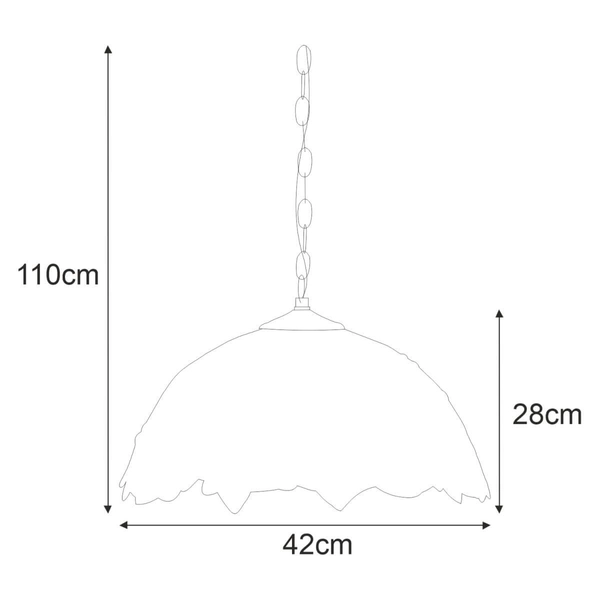 Lampa wisząca Farina K-P161420 z witrażowym kloszem multikolor