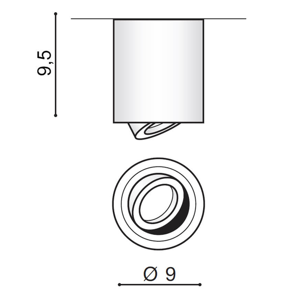 Lampa sufitowa Brant AZ2690 tuba do łazienki metalowa biała