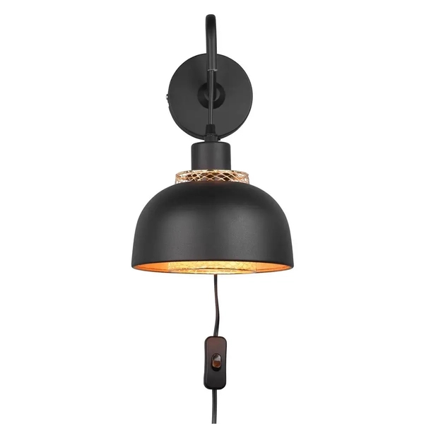 Loftowy kinkiet ścienny Punch R20811732 z włącznikiem metalowa czarna