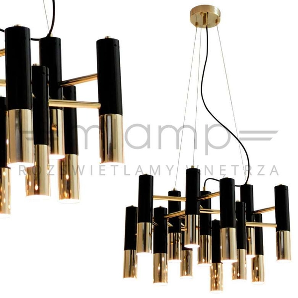 Zwis nad stół Golden pipe ST-5719-13 Step tuby złota czarna