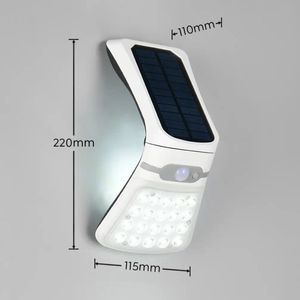 Elewacyjna lampa solarna  DIADEMA R23146101 LED 3,5W 4000K IP44 biały szary