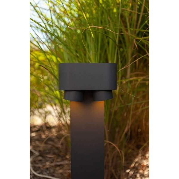 Stojąca lampa zewnętrzna CYPRES 6604004118 Lutec IP44 słupek szara