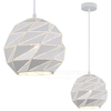 Geometryczna LAMPA wisząca PALERMO PND-2424-1S-WH Italux metalowa OPRAWA art deco ZWIS kula ball biała